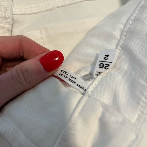 Loft Curvy high rise kick crop jeans in white size 26 or 2 curvy - Picture 7 of 8